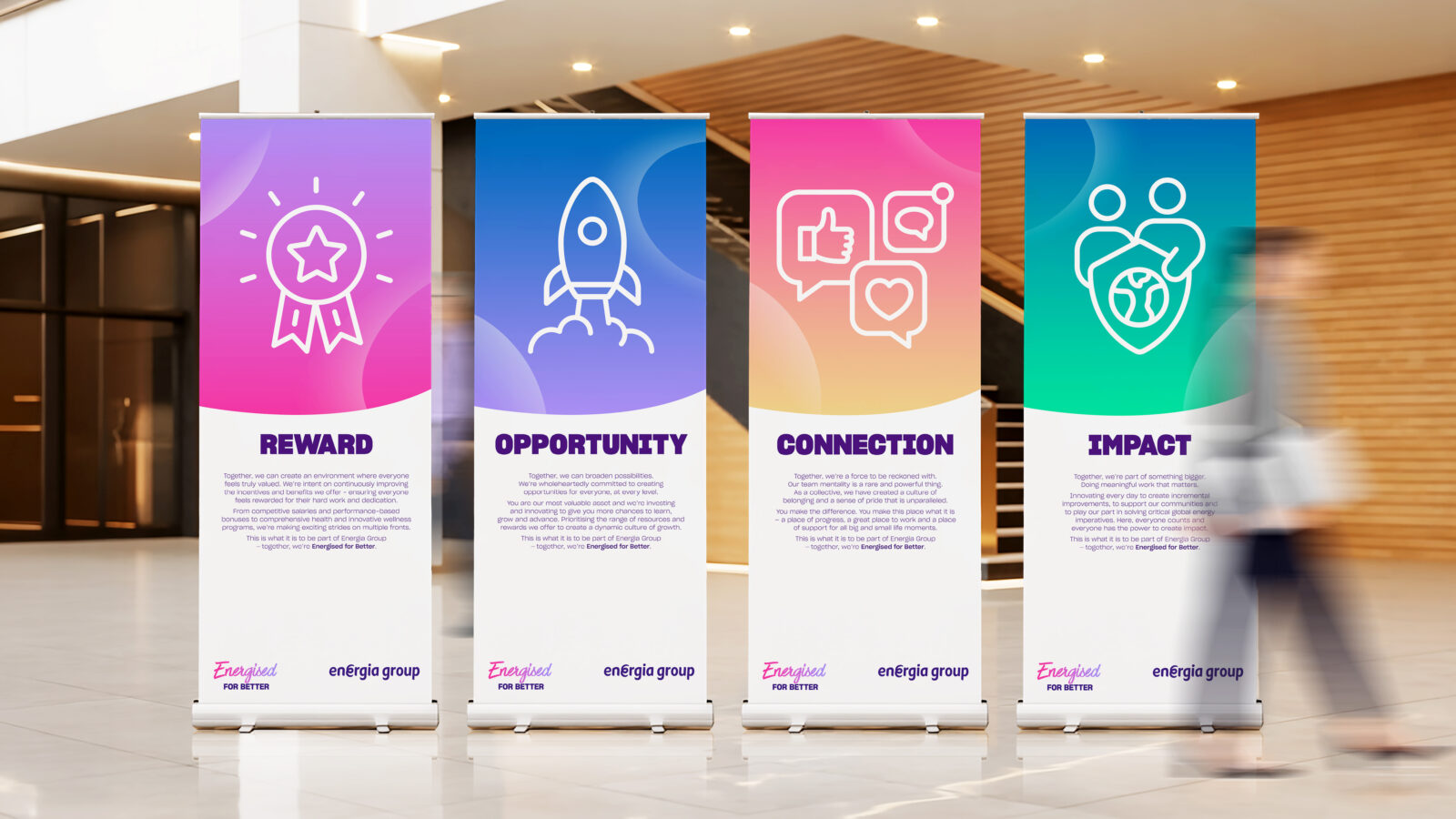 Energised for better pull up banners